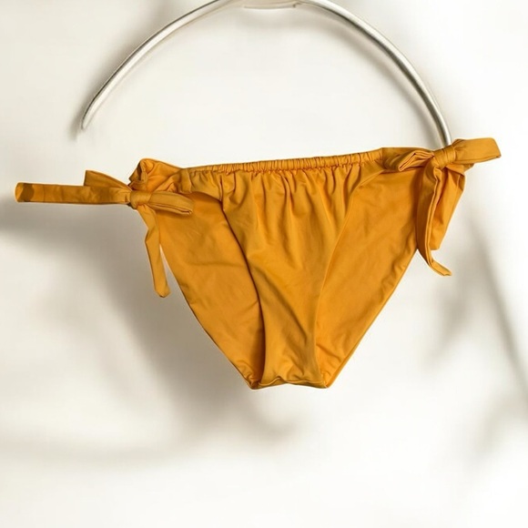 🌻BECCA by Rebecca Virtue Santorini Nylah Shirred Tie Side Bikini Bottoms Size M - Picture 4 of 10
